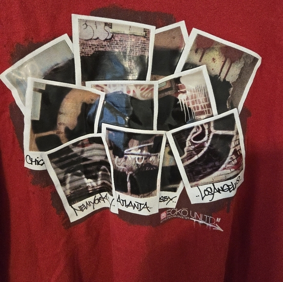 Vintage Ecko Unltd graphic t shirt Mens Size 3XL XXXL urban themed New York Atl - Picture 2 of 8